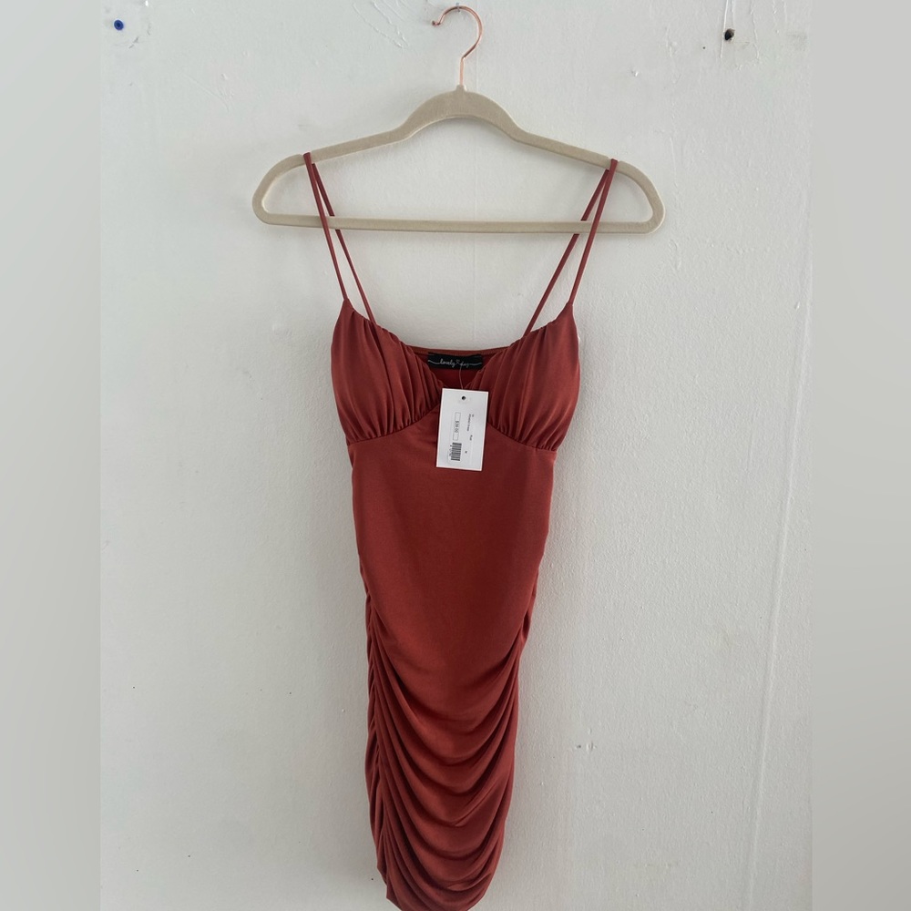 Lush Boutique Slip Dress in Rust. New & never worn with tags!